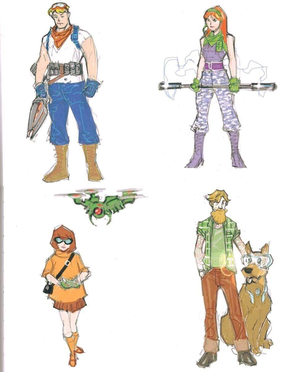 Jim Lee’s sketches for Scooby-Doo Apocalypse