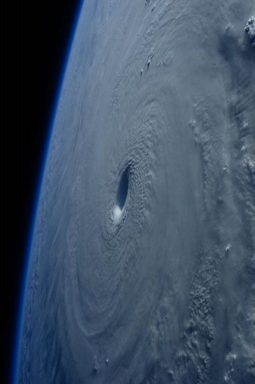 sixpenceee:
“ Super Typhoon Maysak on March 31, 2015, captured in this image by ESA Astronaut Samantha Cristoforetti while flying over the weather system on board the International Space Station.
”
