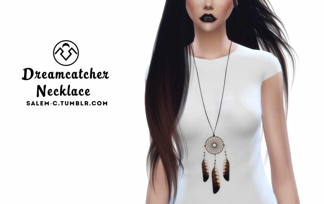 Dreamcatcher necklace (TS4)• standalone• 2 colors• all lod’s• new meshDOWNLOAD (SimFileShare)DOWNLOAD (DropBox)