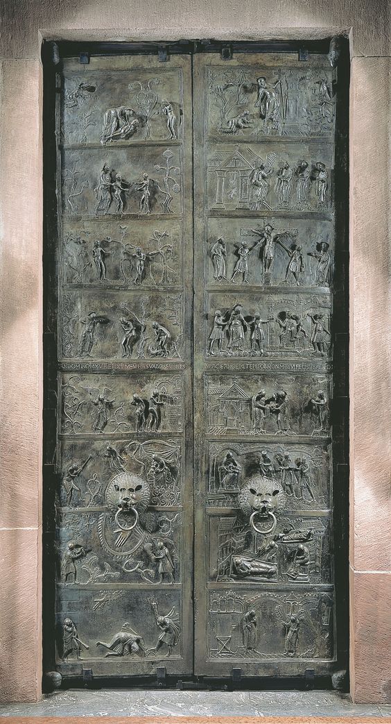 kutxx:
“2.
The bronze doors of Bishop Bernward from the Abbey Church of St. Michael’s in Hildesheim (Romanesque period)
1015, bronze, Abbey Church of St. Michael’s, Hildesheim
”