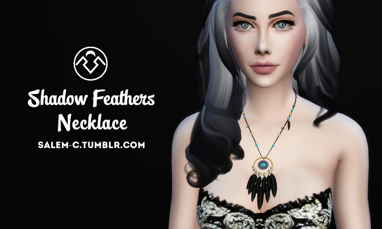 Shadow Feathers Necklace (TS4)• standalone• 2 swatches (black&white)• all lod’s• new meshDOWNLOADDOWNLOAD (SimFileShare)Stunning bodysuit by FashionRoyaltySims