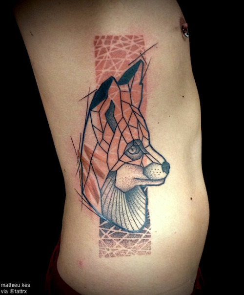 Tattoo tagged with: modern art, texture, france, polygon, contemporary art,  mathieu kes, tatouage, animal lover 