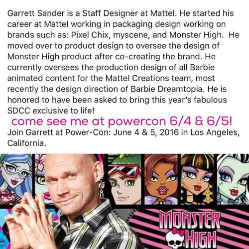 garrettsander:
“Come visit me at power con June 4th and June 5th! Darren and I will be there showing off the SDCC 2016 She-Ra exclusive plus never before seen vintage Princess of Power prototypes and drawings!!!
”