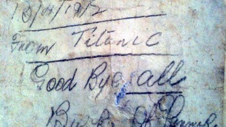 19-year-old Jeremiah Burke from Cork, Ireland, was given a holy water bottle by his mother as he boarded the Titanic. As the ship was sinking, he wrote a note which read “From Titanic, goodbye all, Burke of Glanmire, Cork” placed it into the bottle...