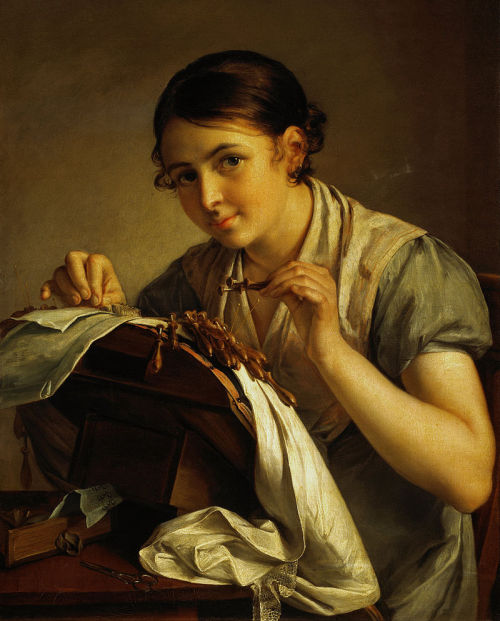 Lace making beauty, 1823
“ Vasily Tropinin (1776 – 1857)
”