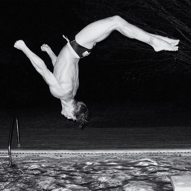 #throwbackthursday #tbt @iamdiegomiguel diving into the pool at night shot by @stewartshining for Made In Brazil 4. We shot this for fun when Diego arrived and ended up running this image on the issue. #madeinbrazil #diegomiguel #shiningstyle