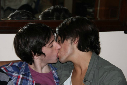 guystogether: “ me on the right, kissing the boy i can never stop thinking about. :) ”