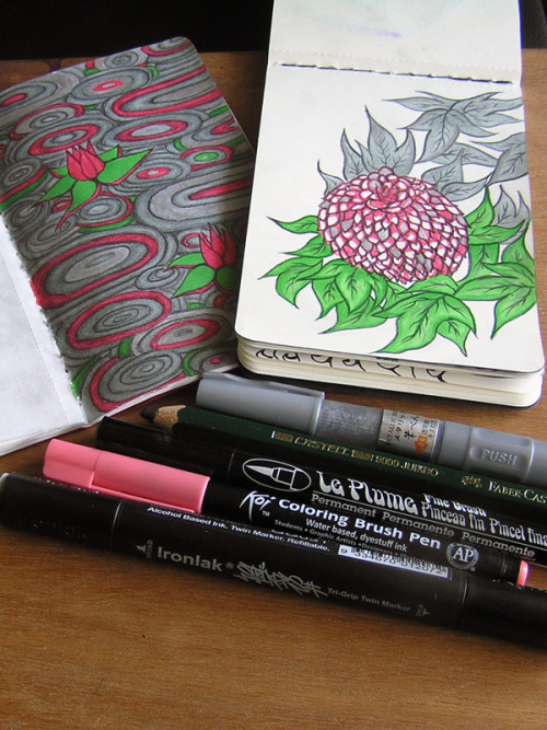 warduckdesign: “I’m in love with all the brush pens that came in this month’s ArtSnacks; the Kuretake metallic brush pen is so smooth, and the colors are so rich in the Koi coloring brush pen and the Le Plume Brush Pen. ” ArtSnacks is like a magazine...