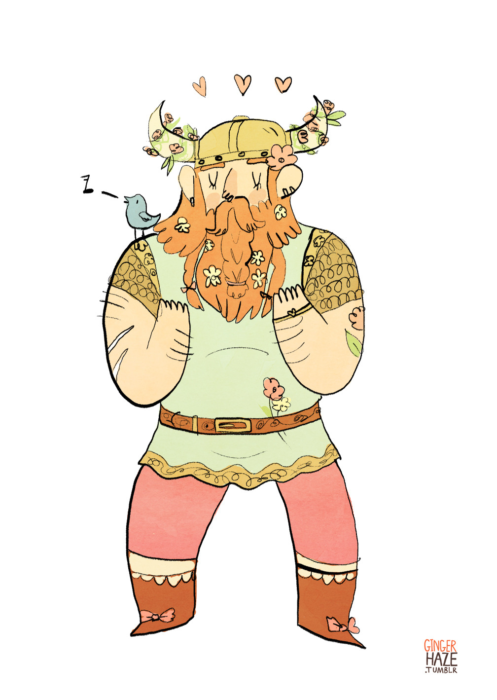 gingerhaze:
“ i drew a gentle flower viking inspired by Guys with Fancy Lady Hair
”
Redhead viking