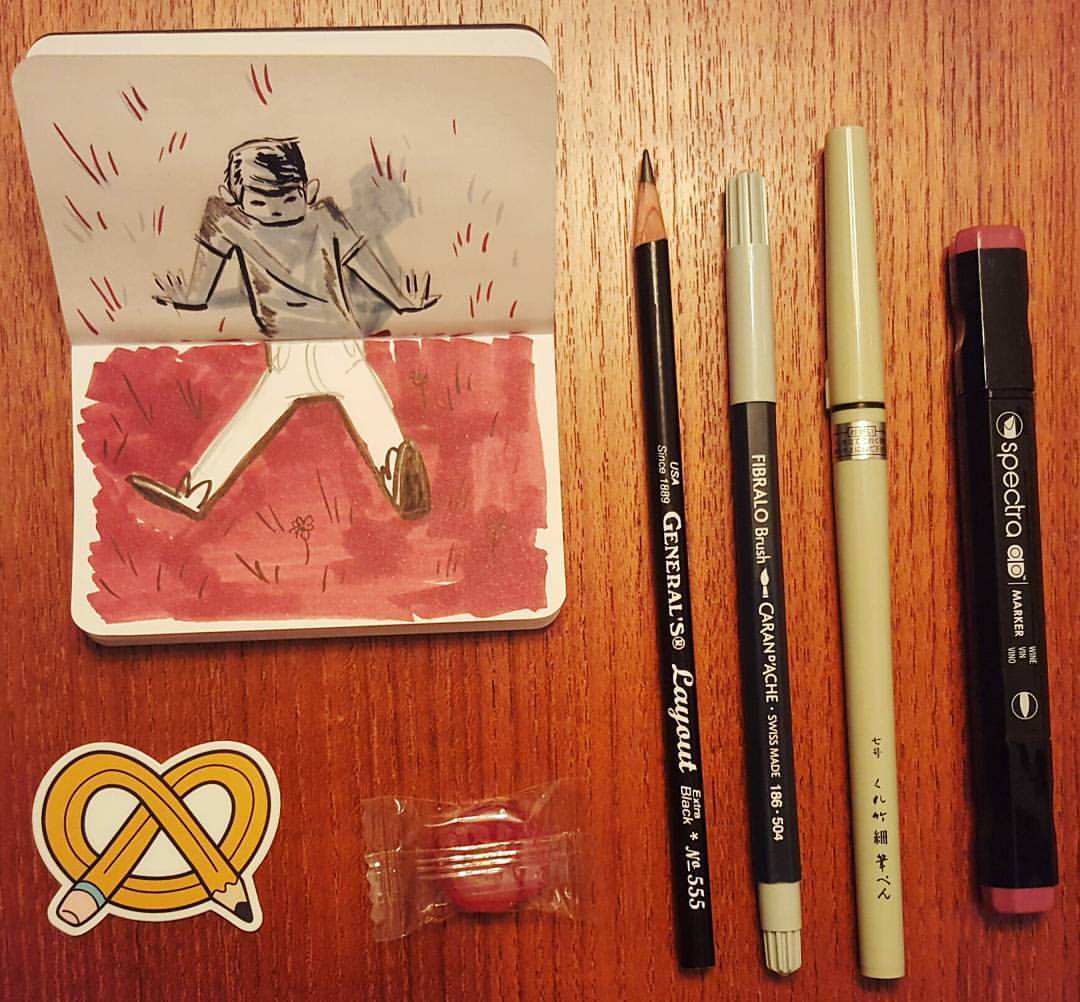 adamcejaart: “ 45/100 as much as I was around family, I have a lot of memories of being alone and in my own head. Also, today’s post is a little different because I got my first @artsnacks box! I’m totally in love with it and I want to write a little...