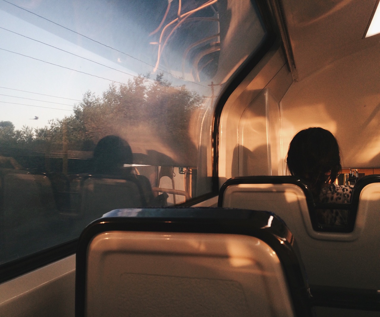 quirkhy:
“ Pretty sunlight on the train today
”