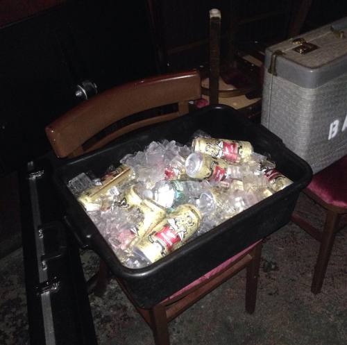 You know you’re doing something right when there’s a cooler of Miller High Life waiting for you outside the stage door. (at Union Hall)