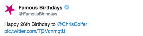 Chris Colfer Tweets - Page 35 Tumblr_o7u8t1nAjf1sg9z6fo2_500